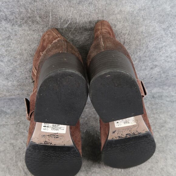 Clarks Shoes Womens 7 Bootie Fashion Buckle Strap Zip Leather Brown Elvina Haze - Picture 14 of 15